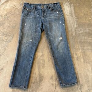 Loft Ann Taylor Boyfriend Distressed Grunge Straight Jeans Sz 29